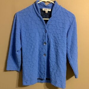 Andria Lieu periwinkle blue lightweight top/jacket. Size small